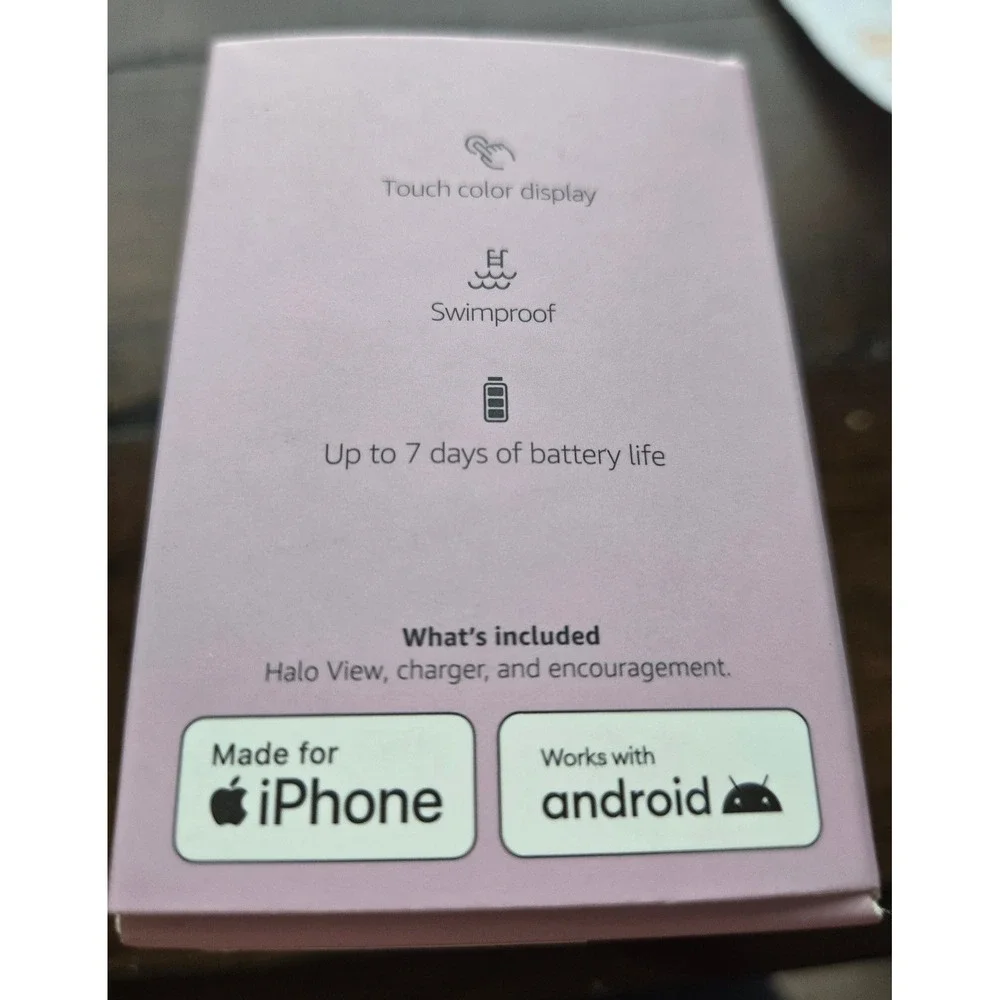 Amazon Halo View Fitness Tracker Lavender Dream Smartwatch Health Sleep Activity